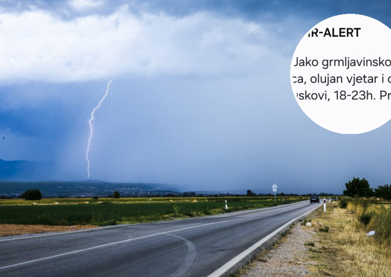 Na istoku Hrvatske građani dobili upozorenje: Stiže nevrijeme