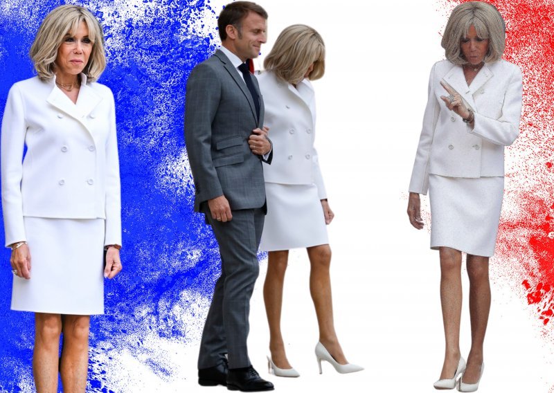 Od minica ne odustaje tako lako: Brigitte Macron otkrila vitke noge u vrlo chic odijelu