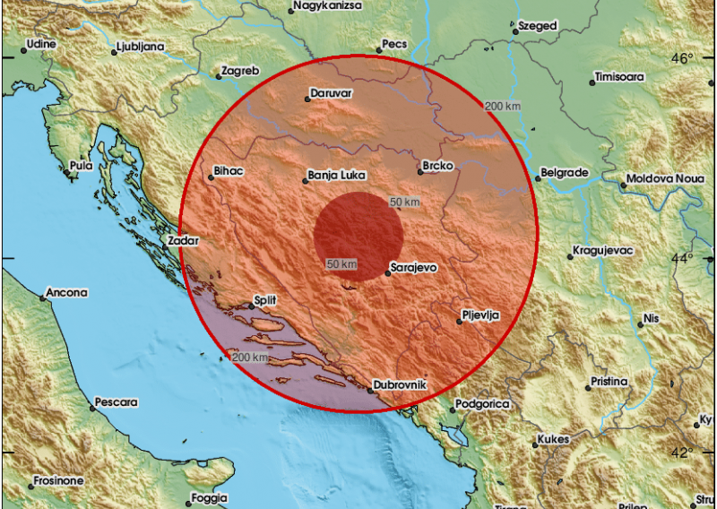 Potres magnitude 3,6 po Richteru u BiH