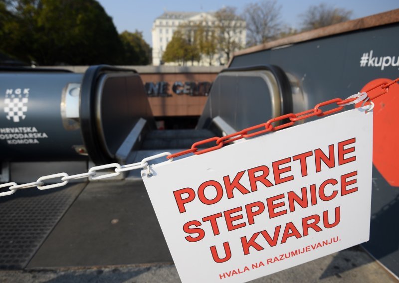 Sporne pokretne stepenice u središtu Zagreba: Ne rade već mjesec dana