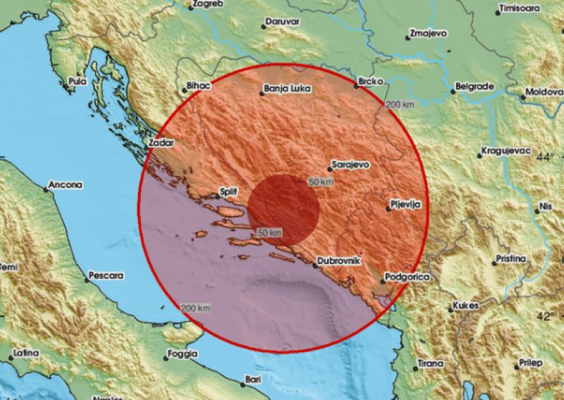 Potres zatresao Hercegovinu, osjetio se i u Dalmaciji