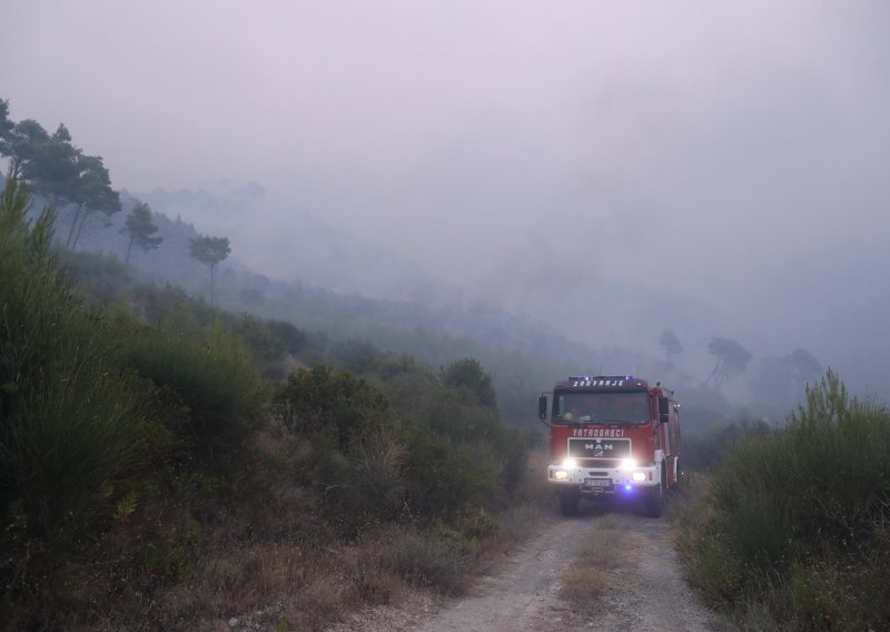 Požar kod Karlobaga, gasi ga deset vatrogasaca