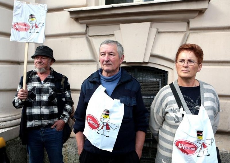 Bivši radnici Sljemena prosvjeduju pred USKOK-om