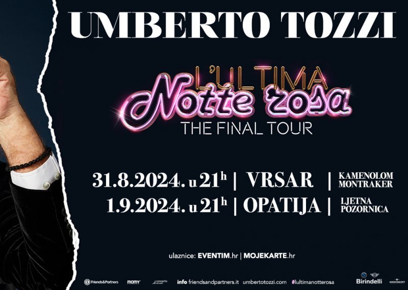 Vodimo vas na koncert Umberta Tozzija u Vrsaru i Opatiji