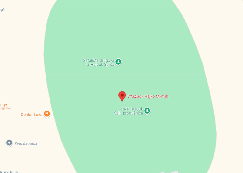 Nakon Maksimira, na Google Mapsu preimenovan i stadion Rajko Mitić