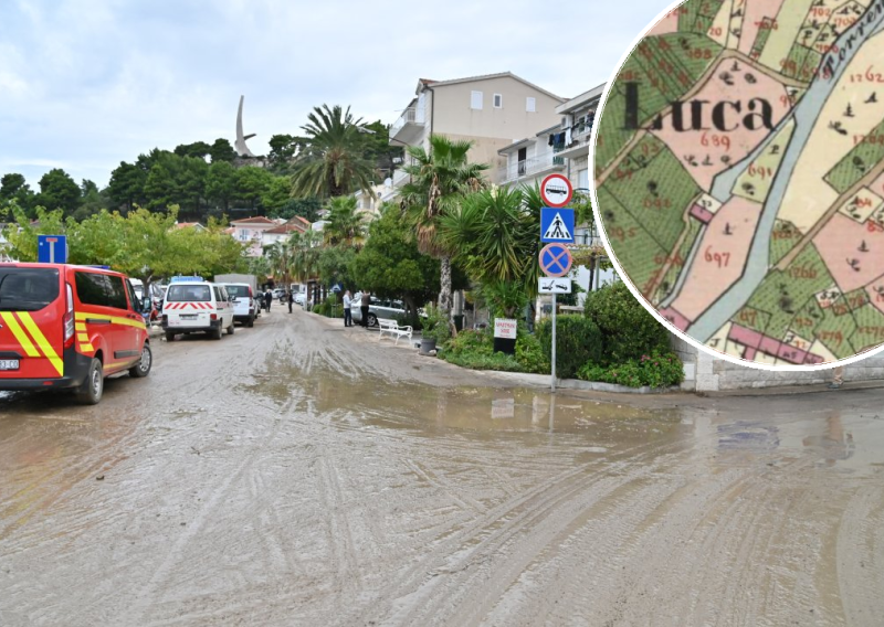 Poplava u Podgori: Građani prozivaju Hrvatske vode, a stare karte otkrivaju potok