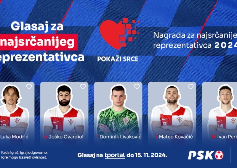 Pokaži srce za Hrvatsku: Tko je najsrčaniji Vatreni? Glasujte i odlučite uz tportal i PSK!