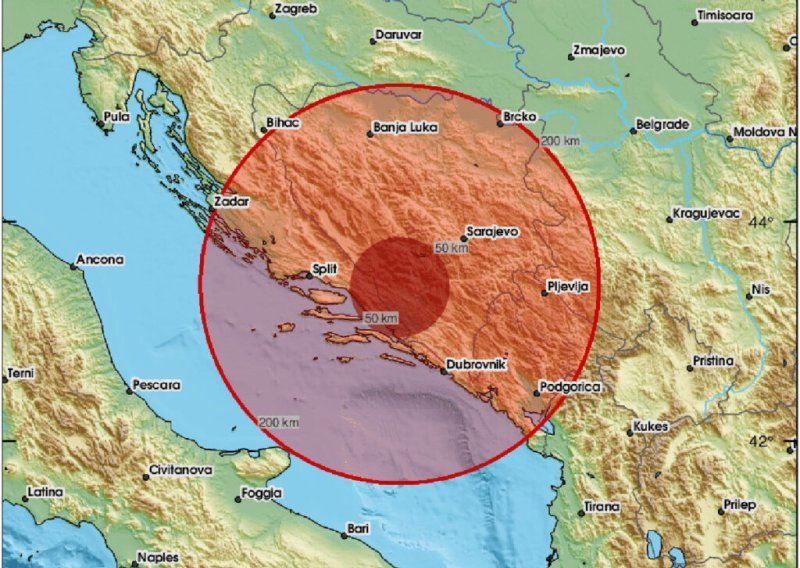 Dva potresa u manje od 10 minuta pogodila Hercegovinu