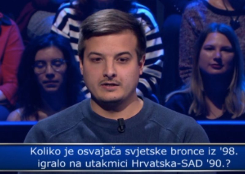 Student iz Zaprešića zapeo na nogometnom pitanju za 18.000 eura, znate li vi odgovor?