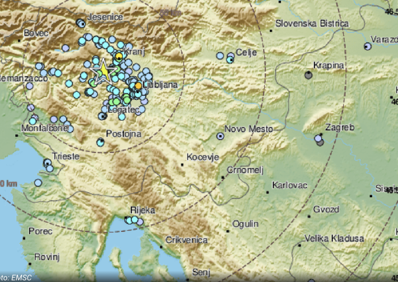 Potres magnitude 3,6 po Richteru probudio Slovence, a osjetili su ga i Hrvati