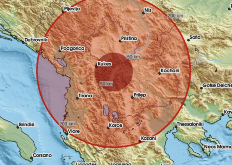 Dva potresa jutros zatresla Kosovo: Jedan magnitude 4, a drugi 3,2 stupnja po Richteru