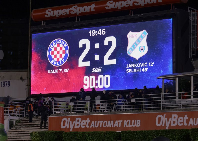 SuperSport Hrvatska nogometna liga, 17. kolo, Hajduk - Rijeka 2:2, 15.12.2024., video sažetak