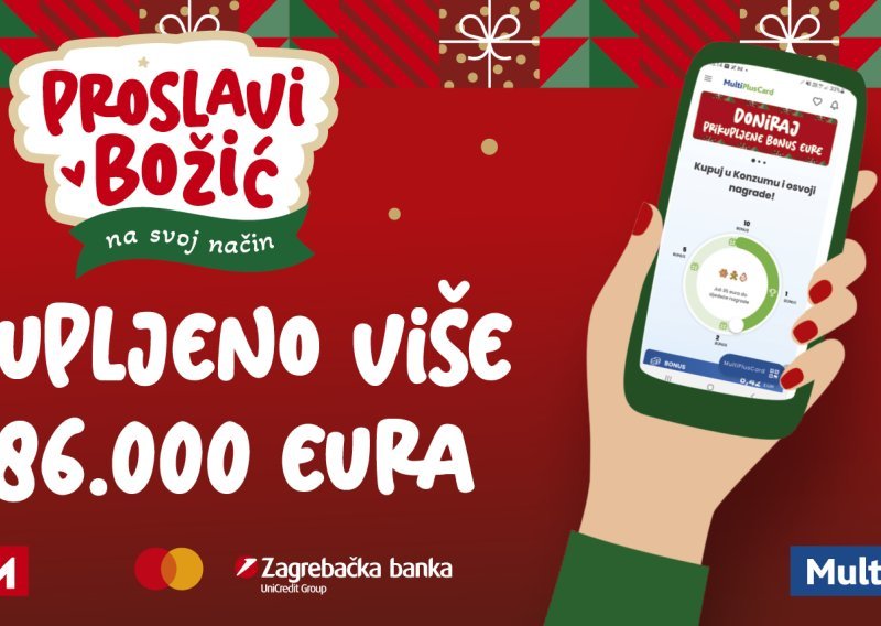 Blagdanskom inicijativom Konzuma, Zagrebačke banke i Mastercarda za pomoć potrebitima prikupljeno više od 86.000 eura