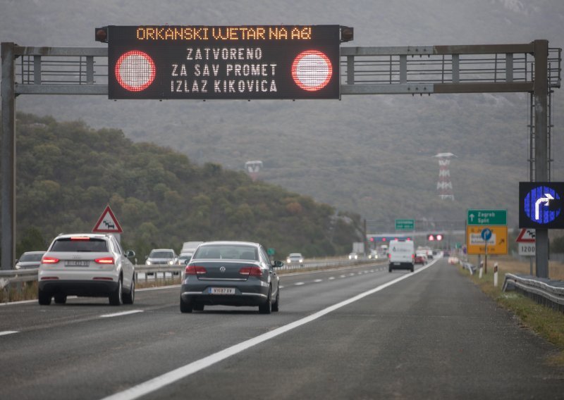 DHMZ: Ne idite na put, vrijeme je opasno po život. Naleti bure šibat će do 165 km/h