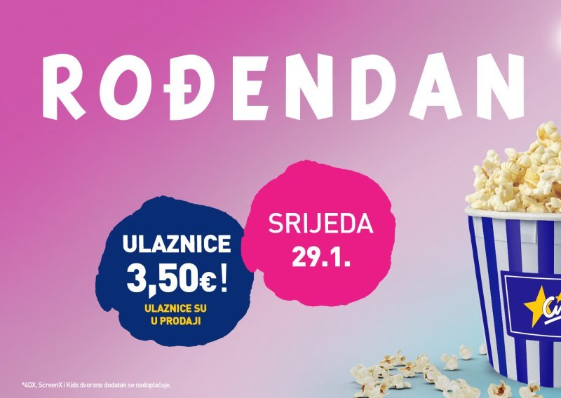 CineStar slavi 22. rođendan! U srijedu 29. siječnja ulaznice samo 3,50 eura!