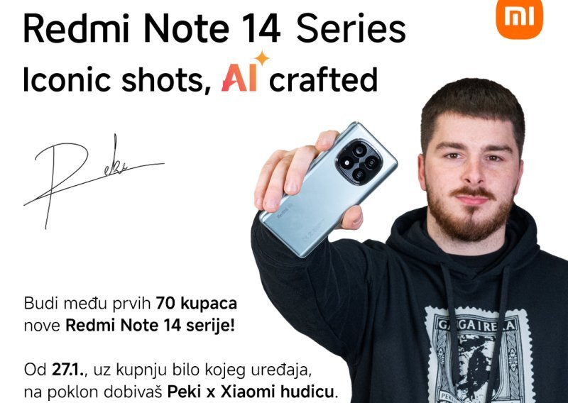 Poznati reper postao zaštitno lice nove Redmi Note 14 serije koju krasi vrhunska izdržljivost, impresivan dizajn i AI kamera