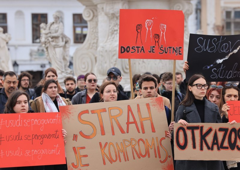 Prosvjed u Osijeku: Studenti nezadovoljni reakcijom fakulteta na ponašanje profesora Domagoja Mrkonjića