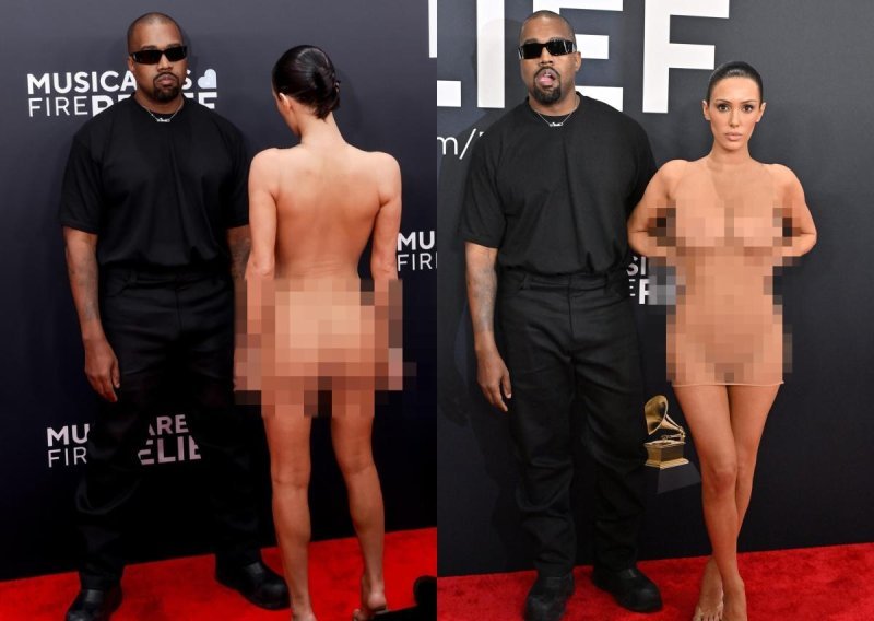 Uz pratnju policije Kanye West i Bianca Censori napustili dodjelu Grammyja jer je ona bila gola