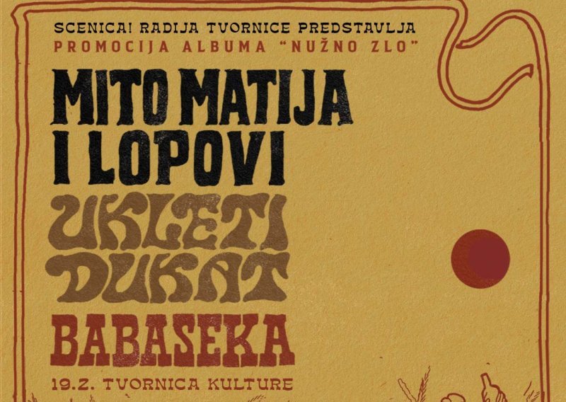 scenica! Radija Tvornice predstavlja pokladnu feštu Ples mrtvaca – U Malom pogonu sviraju Mito Matija i Lopovi, Ukleti Dukat te komičar Babaseka