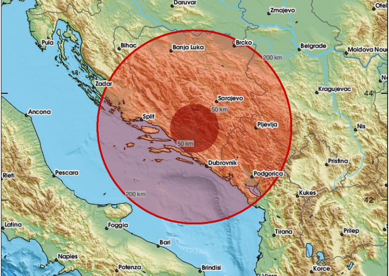 Potres u BiH, osjetio se i u Hrvatskoj: 'Zatreslo je jako, kao da je tlo propalo'