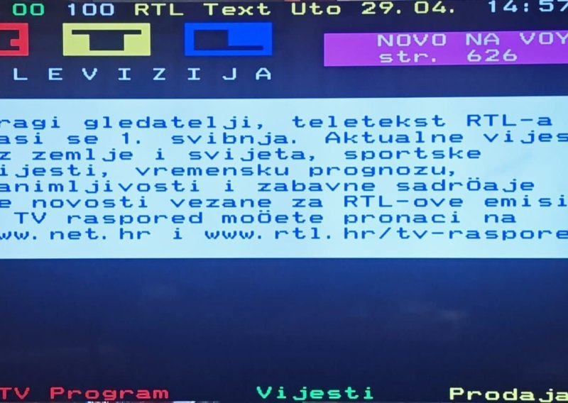 Nakon 20 godina RTL-ov teletekst odlazi u ropotarnicu povijesti. Ne i HRT-ov