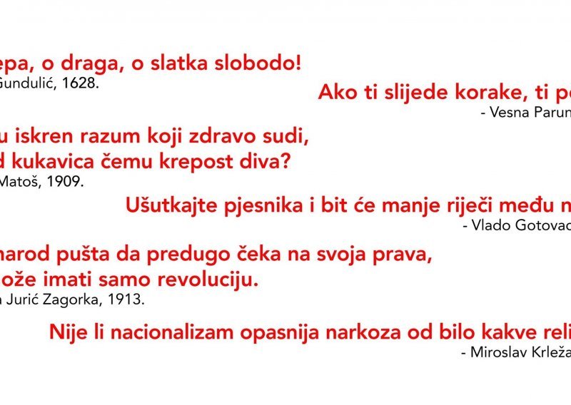 Misli istaknutih umjetnika nestat će pod crnilom udaraca bičem