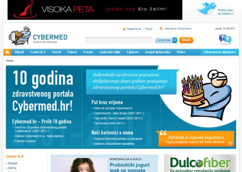 Deset godina prvog hrvatskog zdravstvenog portala - Cybermed.hr-a