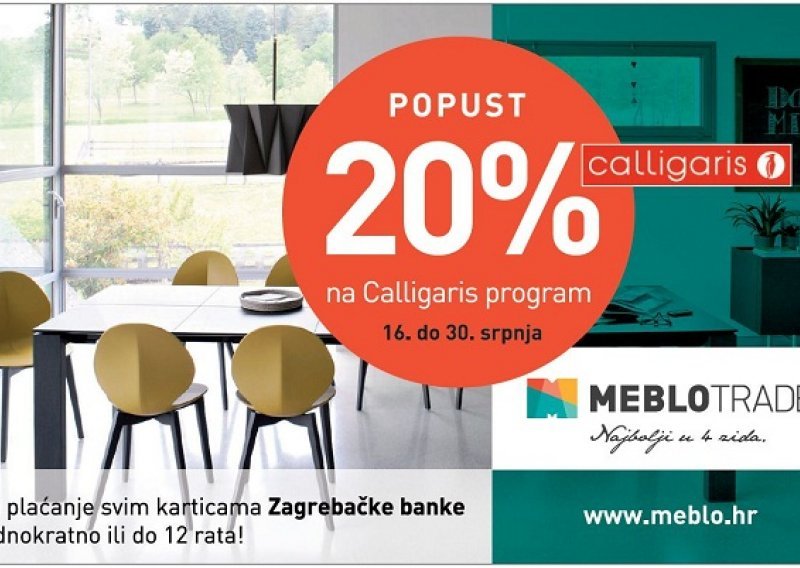 Calligaris u Meblu uz 20% popusta od 16. do 30. srpnja!