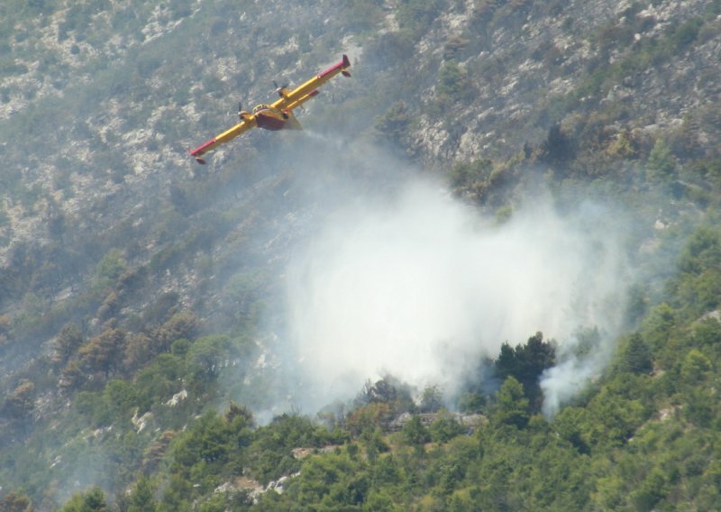 Požar u Vinjanima Donjim zaprijetio kućama