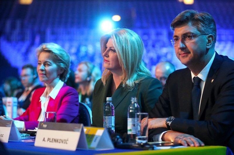 Ursula von der Leyer, Kolinda Grabar Kitarović i Andrej Plenković