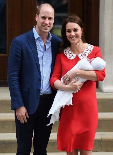 Kate Middleton, princ William, princ Louis 2018.