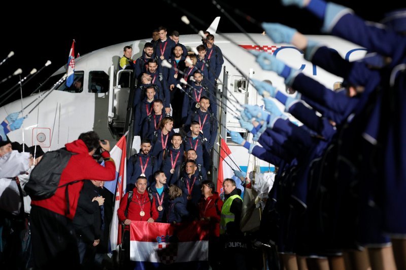 Dolazak Vatrenih na zagrebački aerodrom