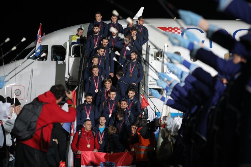 Dolazak Vatrenih na zagrebački aerodrom