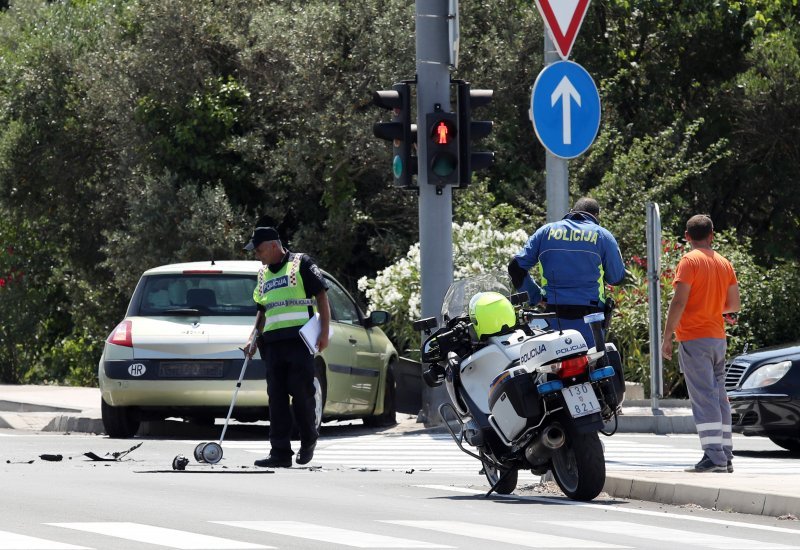 Sudar dvaju automobila u Šibeniku