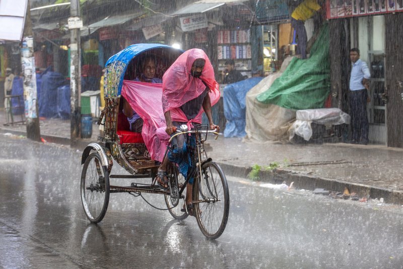 Kišni dan za vrijeme sezone monsunskih kiša u glavnom gradu Bangladeša Daki