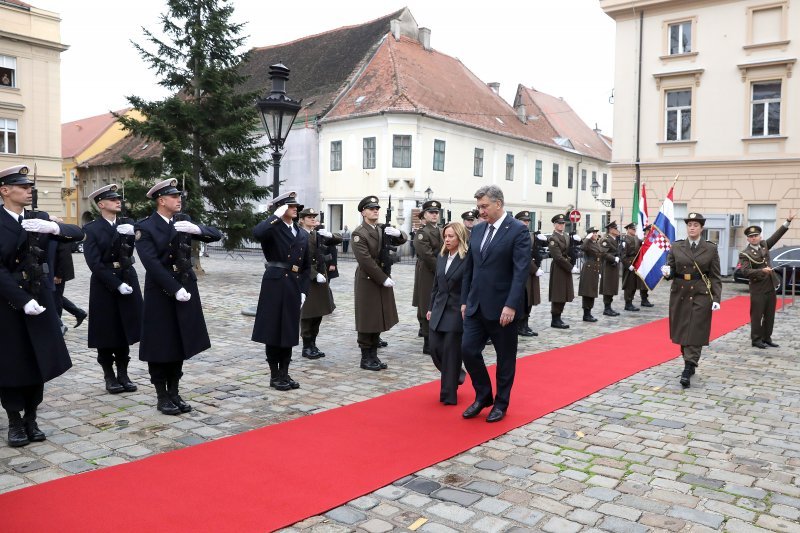 Andrej Plenković i Giorgia Meloni u Banskim dvorima