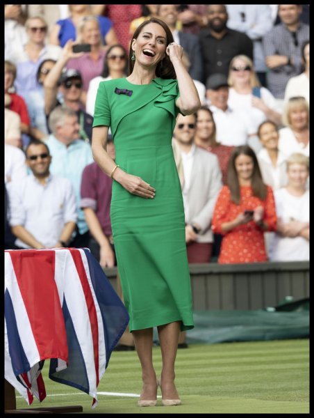 Kate Middleton na finalu Wimbledona 2023.