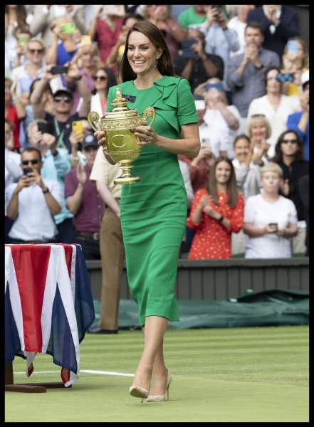 Kate Middleton na finalu Wimbledona 2023.