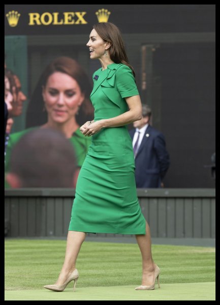 Kate Middleton na finalu Wimbledona 2023.