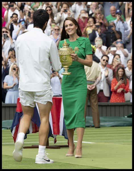 Kate Middleton na finalu Wimbledona 2023.