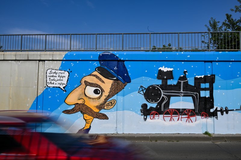 Mural u čast Mati Lovraku