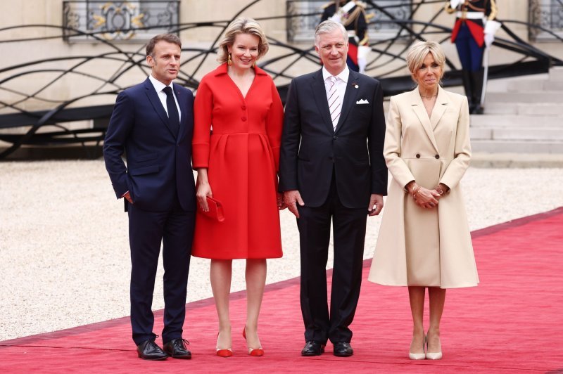 Emmanuel i Brigitte Macron i belgijski kralj Phillipe i kraljica Mathilda