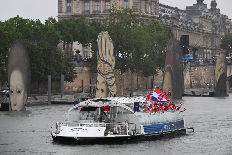 Hrvatski sportaši na otvaranju Olimpijskih igara u Parizu.