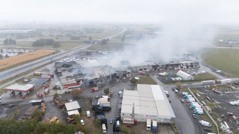 Posljedice požara u Osijeku iz zraka