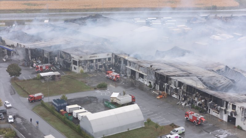 Posljedice požara u Osijeku iz zraka