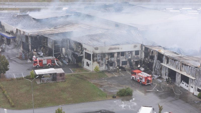 Posljedice požara u Osijeku iz zraka