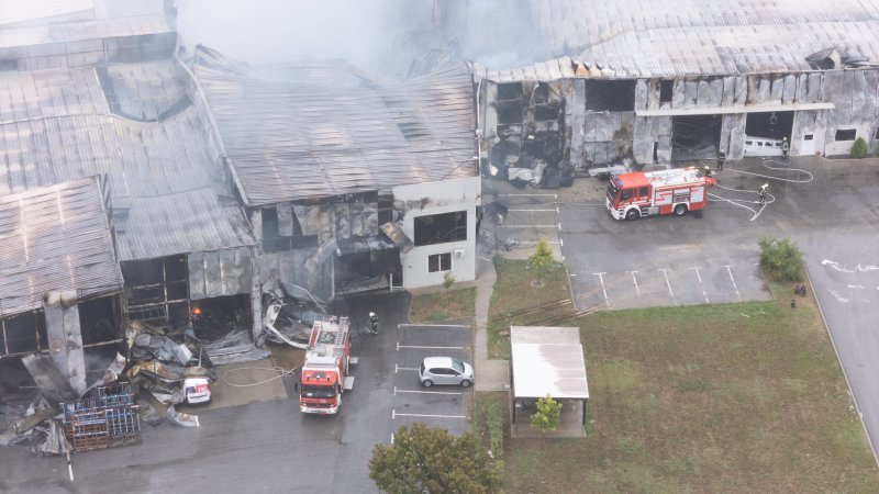 Posljedice požara u Osijeku iz zraka