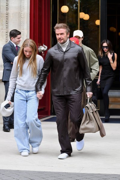 David, Harper, Victoria Beckham