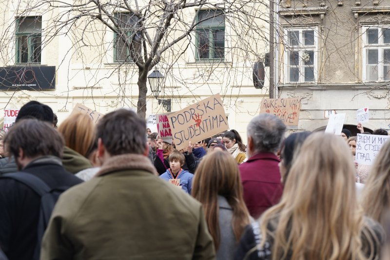 Zagrebački studenti dali podršku kolegama iz Srbije