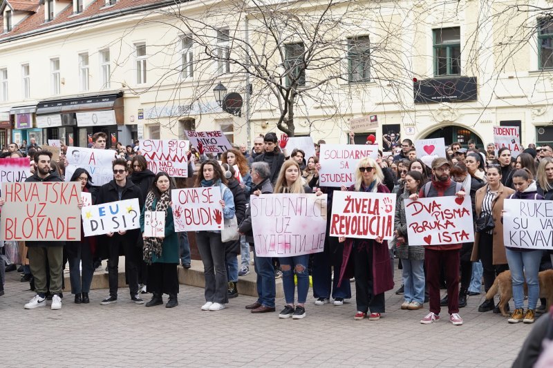 Zagrebački studenti dali podršku kolegama iz Srbije